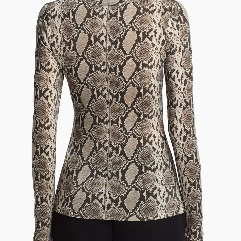 RAG & BONE Sabeen Snake-Print Long-Sleeve Shirt